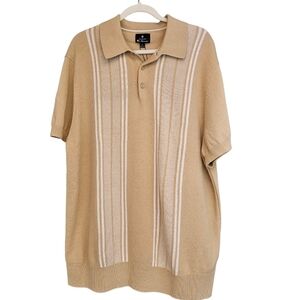 Ben Sherman Tan Knit Polo NWT XL